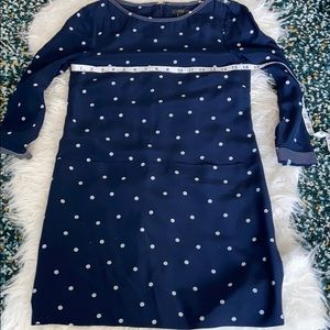 J.Crew silk polka dot shift dress